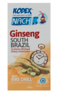 کاندوم تاخیری جینسینگ کدکس مدل Ginseng بسته 12 عددی