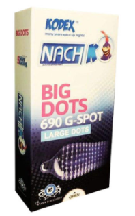 کاندوم خاردار ناچ کدکس مدل BIG DOTS بسته 10 عددی